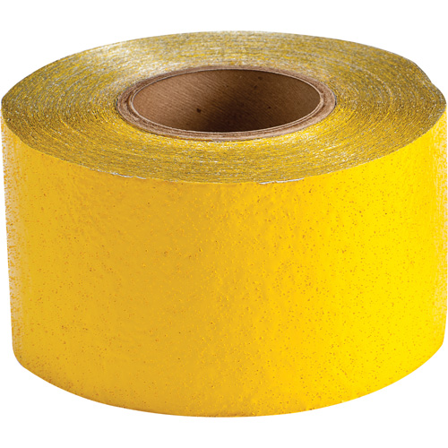 Temporary Pavement Marking Tape, 4" x 150', Retro Reflective, Yellow Dufferin Supply