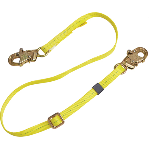 Longe de positionnement r&eacute;glable &agrave; sangle, 1 branches, 6', Classe CSA B, Polyester Dufferin Supply