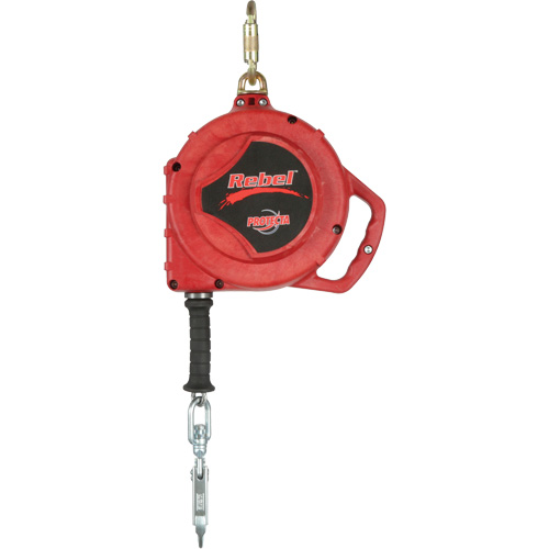Rebel Self Retracting Lifeline, 50', Stainless Steel, Swivel Dufferin Supply