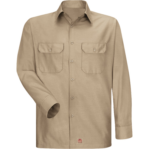 Chemise &agrave; manches longues en tissu ind&eacute;chirable, Hommes, 3T-Grand, Khaki Dufferin Supply