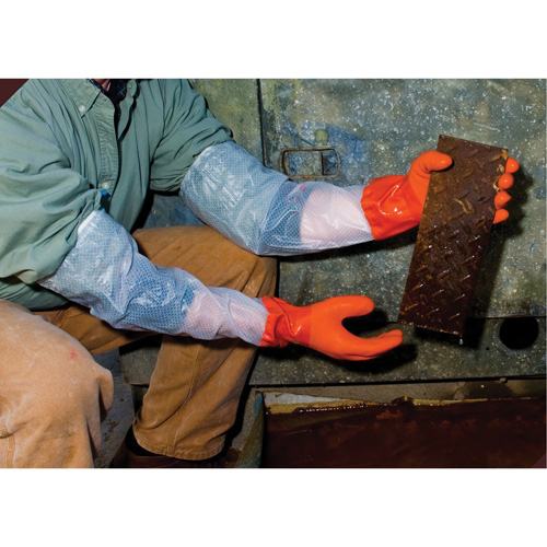 Gants 640 r&eacute;sistants aux produits chimiques, Taille Moyen, 25" lo, PVC, Doublure en Coton, 43.3-mil Dufferin Supply