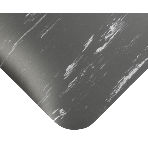Tapis antimicrobiens Tile-Top Select no 494, Lisse, 4' x 10' x 1/2", Charbon, PVC Dufferin Supply