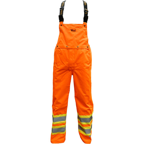 Pantalon de s&eacute;curit&eacute; Journeyman d&eacute;tachable &agrave; bavette, Polyester, Petit, Orange haute visibilit&eacute; Dufferin Supply