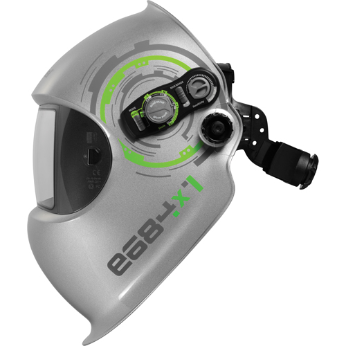 e684 Welding Helmets, 3.94" L x 1.97" W View Area, 4/5 - 13 Shade Range, Silver Dufferin Supply