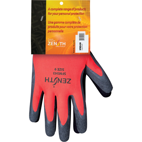 Coated Gloves, 9, Rubber Latex Coating, 13 Gauge, Polyester Shell Dufferin Supply