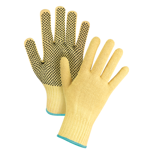 Gants tricot&eacute;s sans couture &agrave; pois, Taille T-Grand/10, Calibre 7, Rev&ecirc;tement PVC, Enveloppe en Kevlar, ASTM ANSI niveau A2/EN 388 niveau 3 Dufferin Supply
