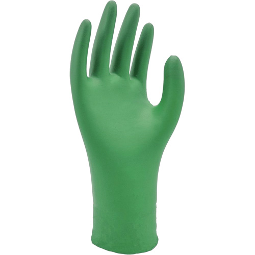 Gants biod&eacute;gradables 6110PF, T-petit, Nitrile, 4 mils, Sans poudre, Vert Dufferin Supply