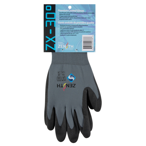 Gants enduits de premi&egrave;re qualit&eacute; ZX-30°, 10/T-Grand, R&ecirc;vetement PVC, Calibre 15, Enveloppe en Nylon Dufferin Supply