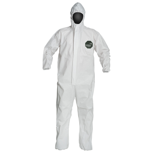 ProShield&reg; 50 Coveralls, Small, White, Microporous Dufferin Supply
