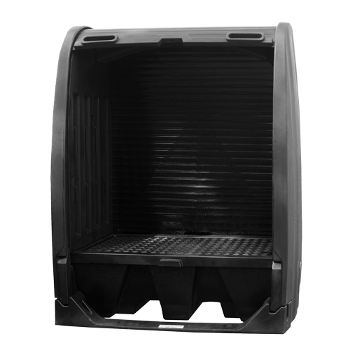 Spill Containment Sheds With Drain, 61" L x 37.25" W x 72.75" H, 1000 lbs. Load Capacity Dufferin Supply