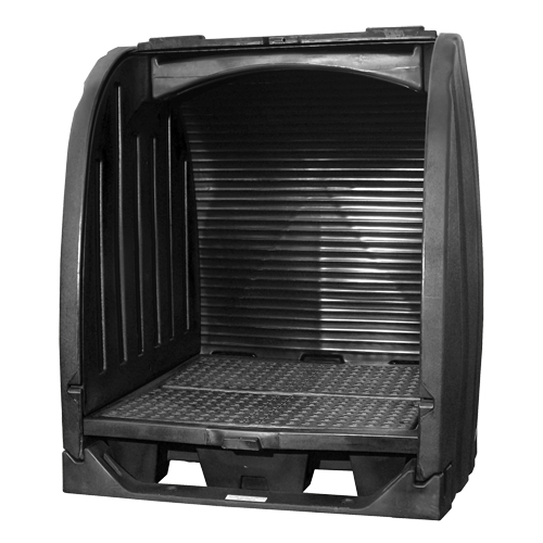 Spill Containment Sheds With Drain, 65" L x 58" W x 69" H, 6000 lbs. Load Capacity Dufferin Supply