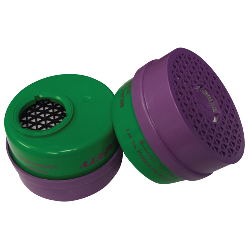 Cartouche pour respirateur, Combinaison cartouche et filtre contre les particules pour gaz/vapeurs, Ammoniac/M&eacute;thylamine/Filtre P100 Dufferin Supply