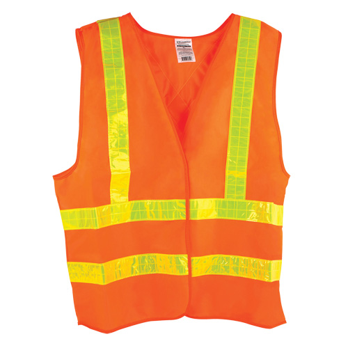 Dynamic Traffic Vest, High Visibility Orange, Medium, Polyester Dufferin Supply