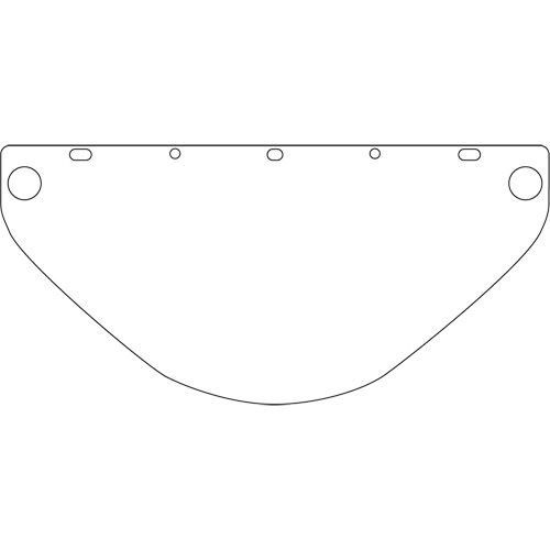 Visi&egrave;re d&eacute;coup&eacute;e &agrave; l'emporte-pi&egrave;ce Dynamic, PETG, Teinte Transparent Dufferin Supply