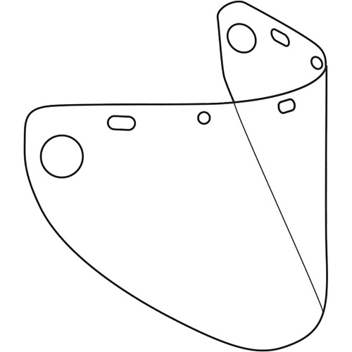 Visi&egrave;re d&eacute;coup&eacute;e &agrave; l'emporte-pi&egrave;ce et form&eacute;e Dynamic, Polycarbonate, Teinte Transparent Dufferin Supply