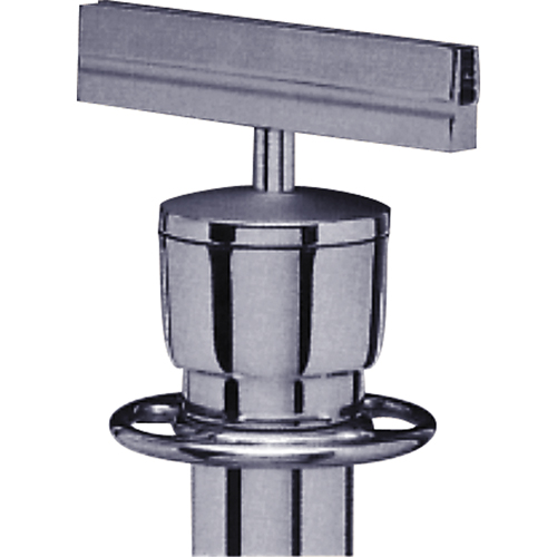 Support d'enseigne pour poteau portable, Chrome satin&eacute; Dufferin Supply