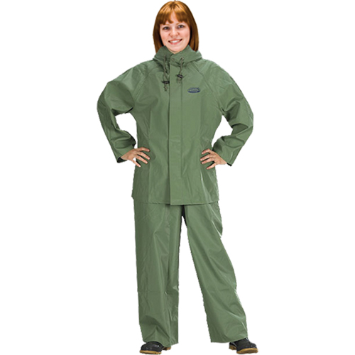 Hurricane Flame Retardant/Oil Resistant Rain Suits - Rainsuits, 4X-Large, Green Dufferin Supply