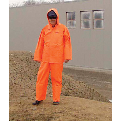 V&ecirc;tements imperm&eacute;ables Hurricane ignifuges et r&eacute;sistants &agrave; l'huile, v&ecirc;tements imperm&eacute;ables, 4T-Grand, Orange haute visibilit&eacute; Dufferin Supply