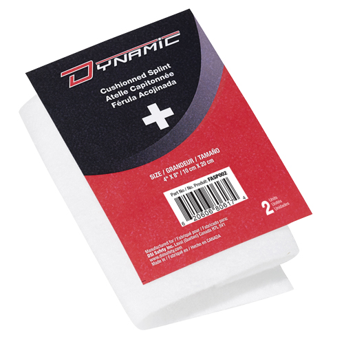 Dynamic Cushioned Splint, Multipurpose, Aluminum Foam Padded, 6", Class 1 Dufferin Supply