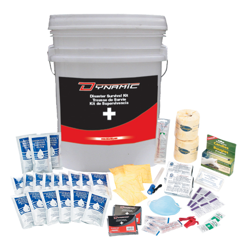 Trousse de premiers soins pour pr&eacute;paration aux situations d'urgence Dynamic, Dispositif m&eacute;dical Classe 1, Seau Dufferin Supply