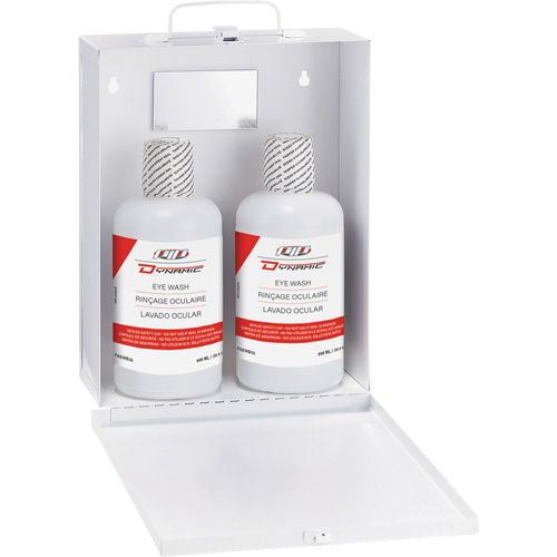 Dynamic Eyewash Station with Isotonic Solution, Double Dufferin Supply