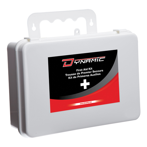 Trousse de premiers soins pour bureau Dynamic, Dispositif m&eacute;dical Classe 1, Boîte en plastique Dufferin Supply