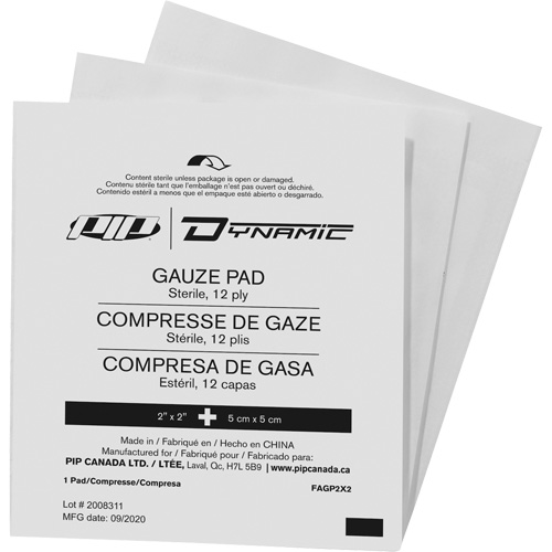 Dynamic Gauze, Pad, 2" L x 2" W, Sterile, Medical Device Class 1 Dufferin Supply