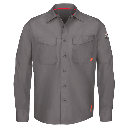 IQ Endurance&reg; Men's Work Shirts, Small, Grey Dufferin Supply