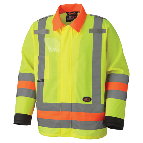 6007 Veste de s&eacute;curit&eacute; routi&egrave;re respirante, Polyester, Jaune lime haute visibilit&eacute;, T-petit Dufferin Supply