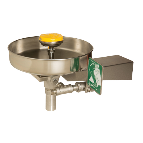 Eye/Face Wash Station, Wall-Mount Installation, Stainless Steel Bowl Dufferin Supply