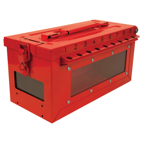 Petit boîtier verrouillable pour groupe, Rouge Dufferin Supply