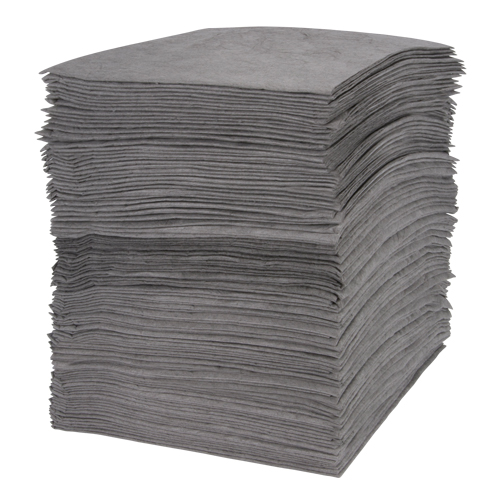 Premium Meltblown Sorbent Pads, Universal, 15" x 18", 30 gal. Absorbancy Dufferin Supply