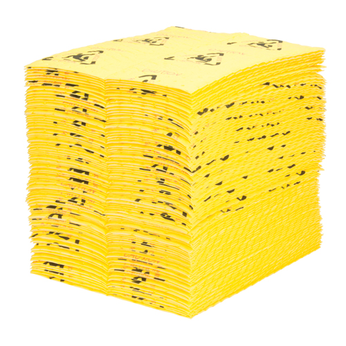 Tampons d'avertissement de premi&egrave;re qualit&eacute; - absorbants haute visibilit&eacute;, Universel, 15" x 18", 24,4 gal. d'absorption Dufferin Supply