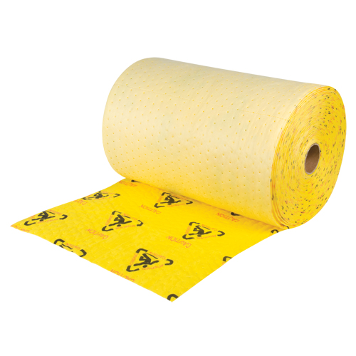Rouleaux d'avertissement de premi&egrave;re qualit&eacute; - absorbants haute visibilit&eacute;, Lourd, 150' lo x 24" la, Absorption 37,6 gal. Dufferin Supply