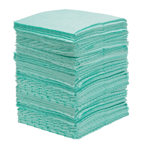 Premium Bonded Sorbent Pads, Hazmat, 15" x 18", 30 gal. Absorbancy Dufferin Supply