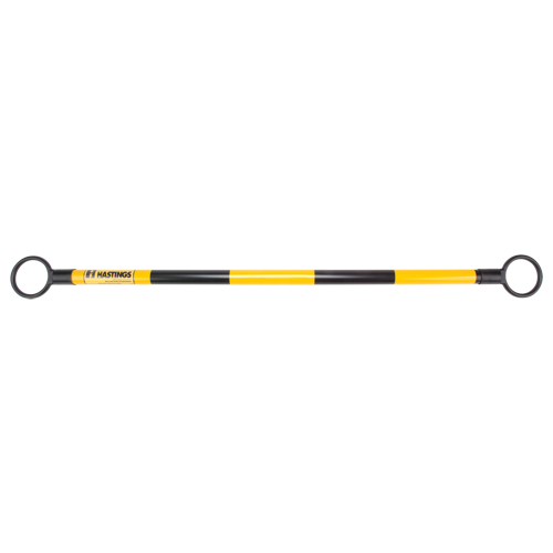 Telescopic Barricade Bar, 85" Extended Length, Black/Yellow Dufferin Supply