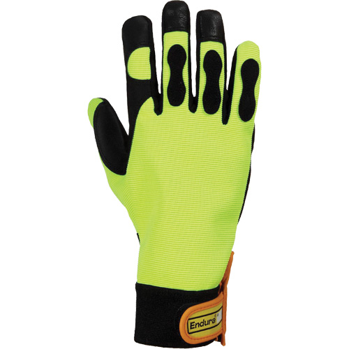 Gants pour scie &agrave; chaîne haute visibilit&eacute; Endura, Taille Grand/9, Paume Ch&egrave;vre Dufferin Supply
