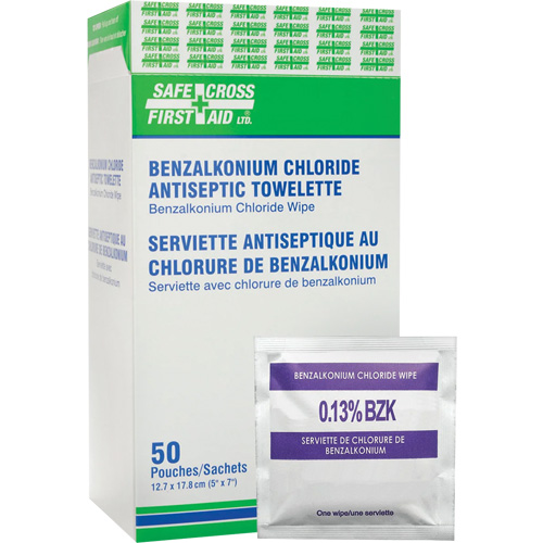 Lingettes antiseptiques au chlorure de benzalkonium, Serviette, Antiseptique Dufferin Supply