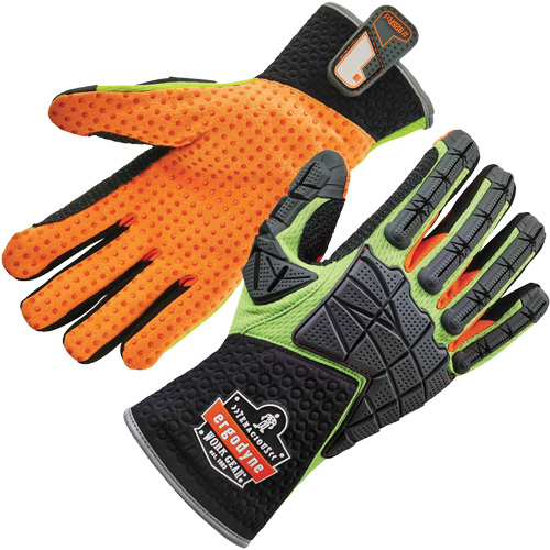 Gants &agrave; dos absorbeur d'impacts ProFlex 925F(X), Petit, Paume en Cuir refendu, Poignet &agrave; enfiler Dufferin Supply