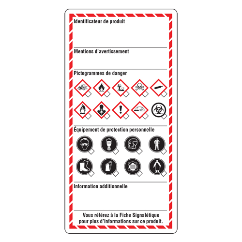 Workplace Labels, Cardstock, 3" W x 6" H, French Dufferin Supply