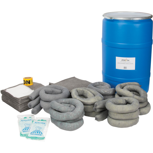 Trousse de lutte contre les d&eacute;versements, Universel, Baril, Absorbance de 55 gal. US Dufferin Supply