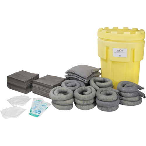 Trousse de lutte contre les d&eacute;versements de premi&egrave;re qualit&eacute;, Universel, Baril de r&eacute;cup&eacute;ration, Absorbance de 95 gal. US Dufferin Supply