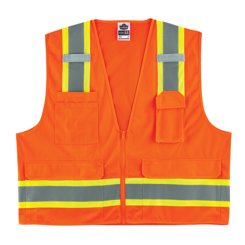 Veste d'arpenteur &agrave; 2 tons GloWear 8248Z, Orange haute visibilit&eacute;, Moyen/Petit, Polyester Dufferin Supply