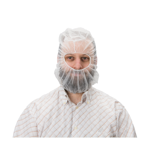 Disposable Hood, Polypropylene, White Dufferin Supply