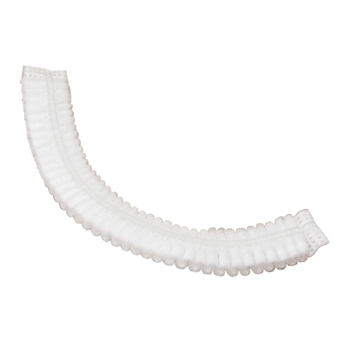 Pleated Bouffant Cap, Polypropylene, 24", White Dufferin Supply