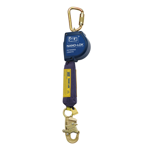 Cordage de s&eacute;curit&eacute; autor&eacute;tractable allong&eacute; Nano-Lok, 10', Polyester/Sangles, Pivotant Dufferin Supply