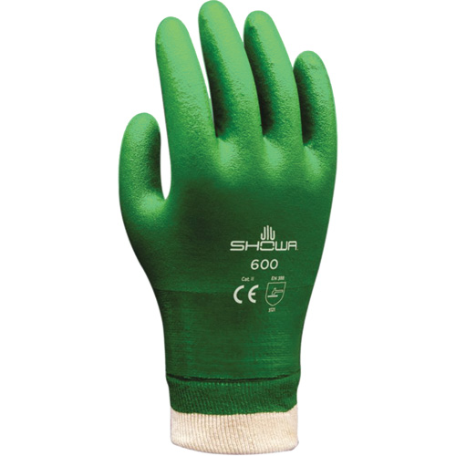 Gants enduits Atlas 600, Taille Petit/7, 9" lo, PVC, Doublure en Coton, 53-mil Dufferin Supply
