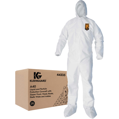 Kleenguard A40 Coveralls, 2X-Large, White, Microporous Dufferin Supply