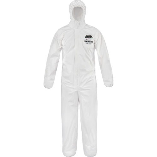 MicroMax&reg; Coveralls, 3X-Large, White, Microporous Dufferin Supply