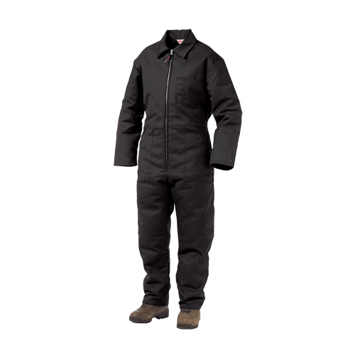 Lined Twill Coveralls, Men's, Black, Size Large Dufferin Supply